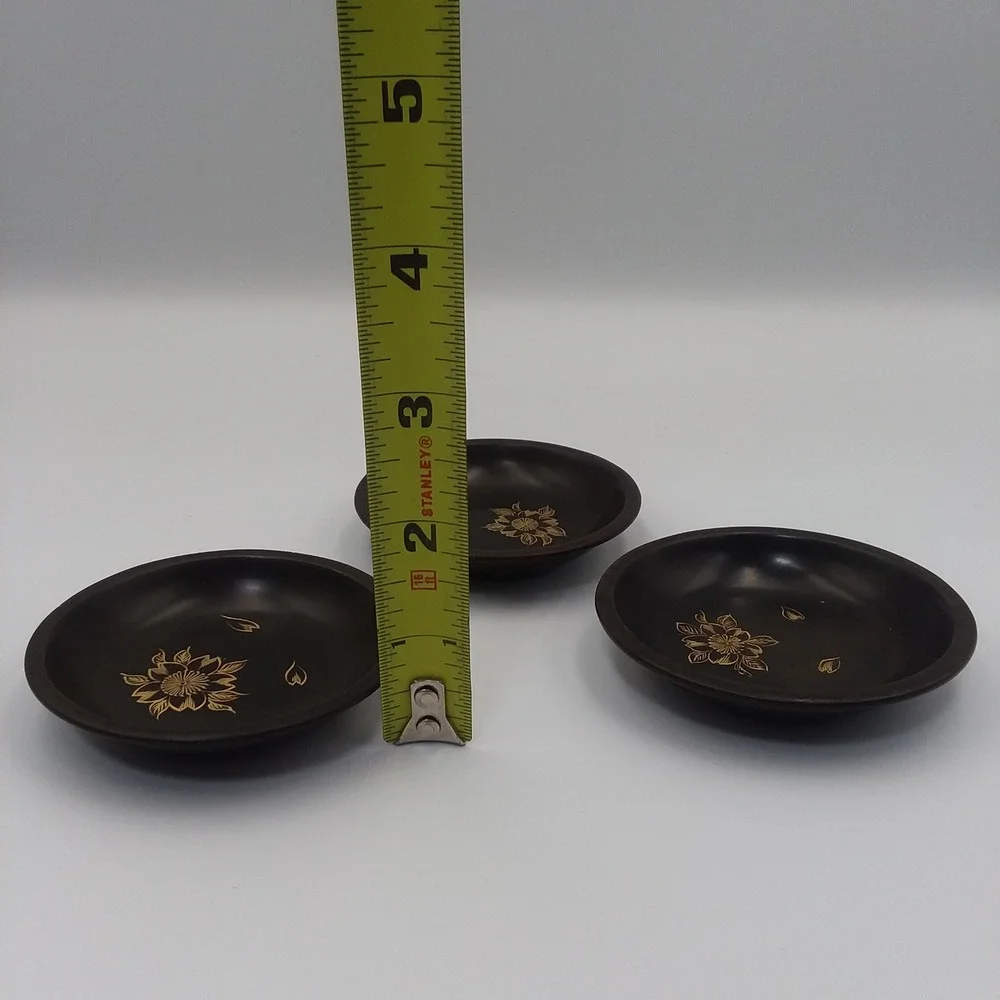 Vintage Maruni Lacquerware Set 2‎ Canisters 3 Bowls Floral Design Occupied Japan
